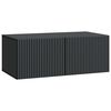 vidaXL Sieninė TV spintelė Juoda 78,5 x 41 x 30 cm Apdirbta mediena