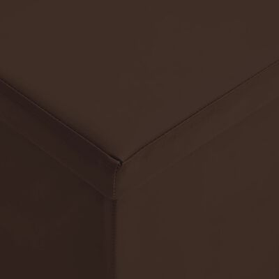 vidaXL Sulankstomas suoliukas-daiktadėžė, rudas, PVC