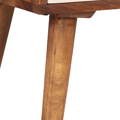 vidaXL Naktinis staliukas, 45x30x45cm, rausv. dalbergijos med. masyvas