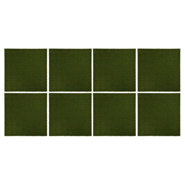vidaXL Dirbtinės žolės plytelės, 8vnt., 50x50x2,5cm, kaučiukas