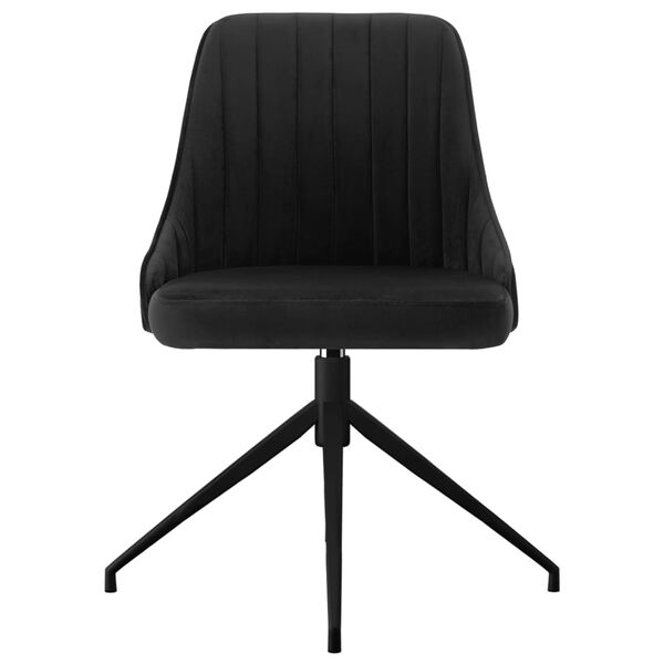 vidaXL Valgomojo kėdės, 2vnt., juodos spalvos, aksomas