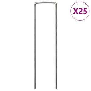 vidaXL Žemėje tvirtinami kai&scaron;čiai, 25vnt., 15x3,5cm, cinkuotas plienas