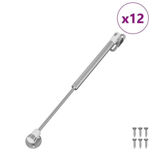 vidaXL Hidraulinė dujų spyruoklė 12 pcs Sidabro 280 x 17 x 16 mm