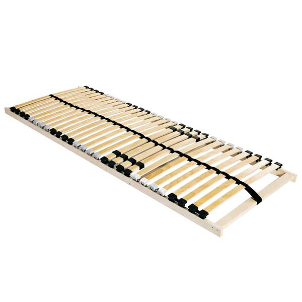 vidaXL Lamelinis lovos pagrindas Ruda 100 x 190 cm Kietas bukas medis
