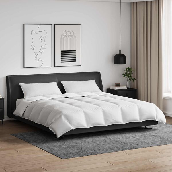 vidaXL Antklodžių rinkinys su pagalve 3 pcs Balta Plunksna