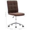 vidaXL Valgomojo kėdės, 2vnt., rudos spalvos, audinys