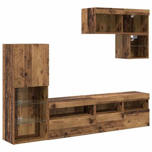 vidaXL TV sieniniai vienetai 6 pcs Senas medis Apdirbta mediena