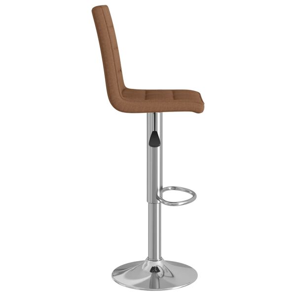 vidaXL Baro taburetė, rudos spalvos, audinys