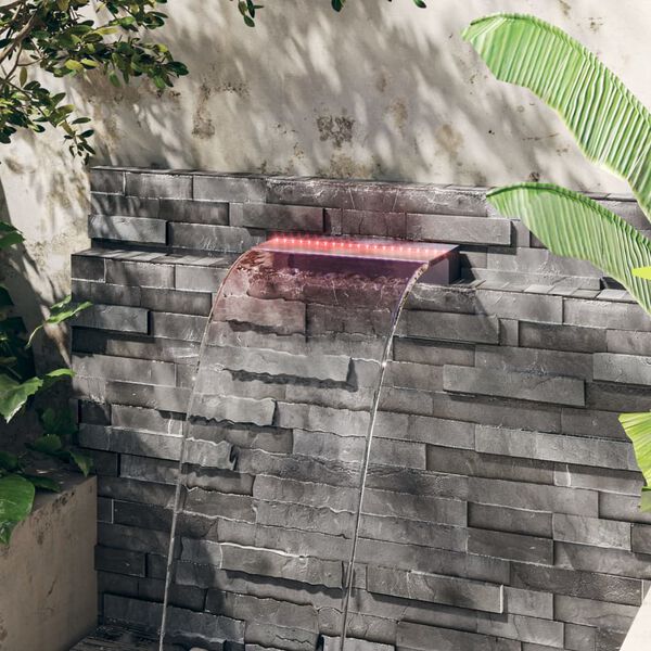 vidaXL Krioklys su įvairių spalvų LED lemputėmis, 45cm, akrilas