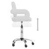 vidaXL Pasukama valgomojo kėdė, baltos spalvos, dirbtinė oda
