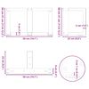 vidaXL Kavos staliuko kojelės, T formos, 2 vnt., juodos, 50x25x(30-31) cm, plienas