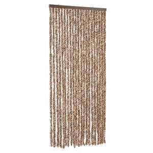 vidaXL Užuolaida nuo musių, smėlio ir tamsiai ruda, 90x220cm, &scaron;enilis