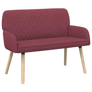 vidaXL Dvivietė sofa su medžio masyvo kojelėmis 2 vietos Vyno raudona