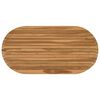 vidaXL Stalo vir&scaron;us 110 x 55 x 3,5 cm Ovalo Kieto teka medžio Natūrali