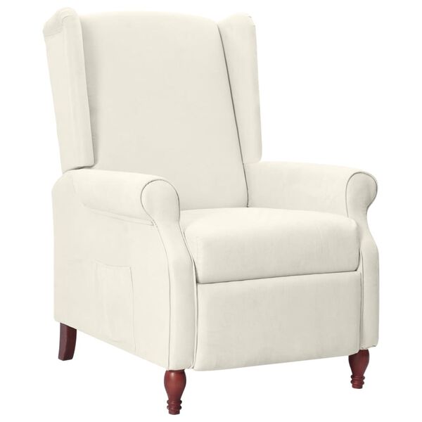 vidaXL Atlo&scaron;iamas krėslas, smėlio spalvos, mikropluo&scaron;to audinys