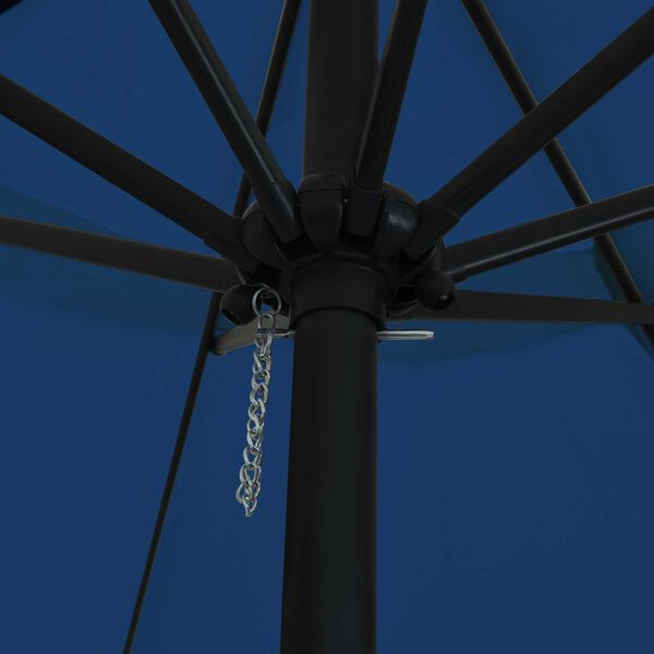 vidaXL Sodo skėtis Mėlyna ir juoda 395 x 395 x 245 cm