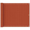 vidaXL Balkono pertvara, oranžinės spalvos, 75x600cm, HDPE