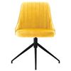 vidaXL Valgomojo kėdės, 4vnt., geltonos spalvos, aksomas