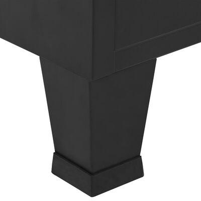 vidaXL Drabužių spinta, juodos spalvos, 90x40x140cm, plienas