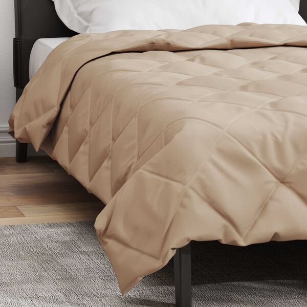 vidaXL Pilna metų antklodė Taupe 220 x 140 cm Mikropluo&scaron;tas