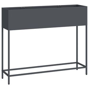 vidaXL Pakeltas Sodo Vazonas Antracitas 100 x 26 x 82 cm Plienas