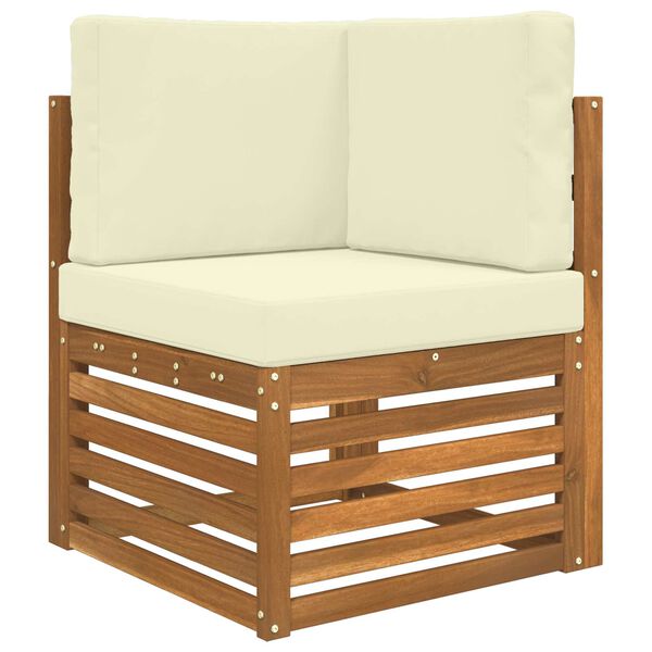 vidaXL Lauko sofa pagalvėlė 3 pcs Kreminė Poliesteris