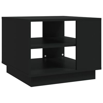 vidaXL Kavos staliukas, juodos spalvos, 55x55x43cm, MDP