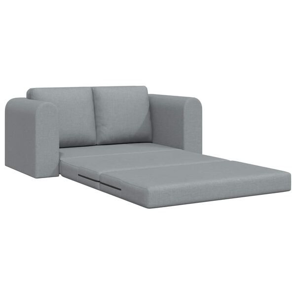 vidaXL Sulankstomas Sofas-Lova &Scaron;viesiai pilka 148 x 71 x 83 cm audinys