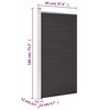 vidaXL Tvoros segmentas, juodos spalvos, 95x186cm, WPC
