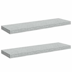 vidaXL Pakabinamos lentynos, 2vnt., betono pilkos, 80x23,5x3,8cm, MDF