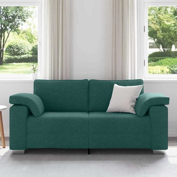 vidaXL Sofa Tamsiai žalia 180 x 77 x 82 cm audinys