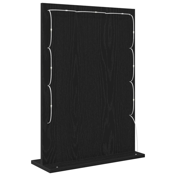 vidaXL Kosmetinis veidrodis Juodas ąžuolas 70 x 50 x 18 cm