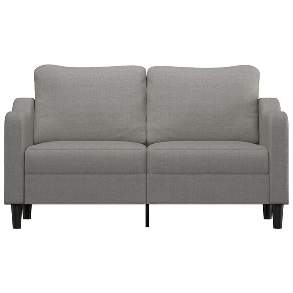 vidaXL Dvivietė sofa, tamsiai pilkos spalvos, 140cm, audinys
