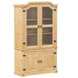 vidaXL Stiklinė eksponavimo spintelė Corona, 103,5x42x180cm, pu&scaron;is