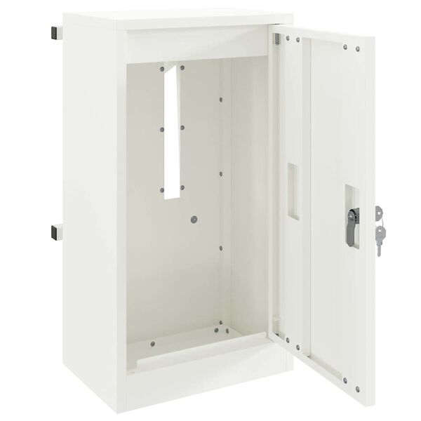 vidaXL mailbox Balta 30 x 23 x 55 cm Plienas