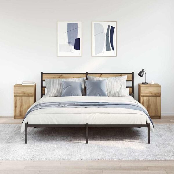 vidaXL Naktinės spintelės, 2vnt., artisano ąžuolo, 39x35x65cm, mediena