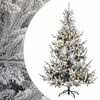 vidaXL Dirbtinė Sulankstoma Kalėdų Eglutė 120 cm 150 LED &Scaron;ilta balta
