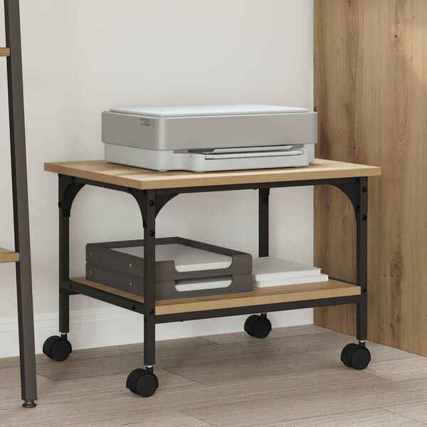 vidaXL Spausdintuvo laikiklis Amatininkų ąžuolas 50 x 40 x 38 cm