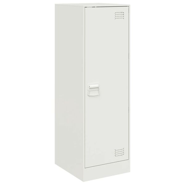 vidaXL Šoninė spintelė, baltos spalvos, 34,5x39x107cm, plienas