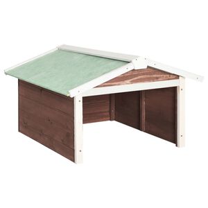 vidaXL Roboto vejapjovės garažas, moka ir baltas, 72x87x50cm, eglė