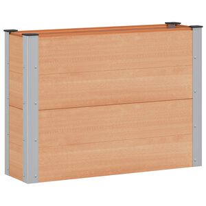 vidaXL Paauk&scaron;tinta sodo lova Ruda 100 x 30 x 72 cm aliuminis