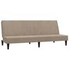 vidaXL Dvivietė sofa-lova su taburete, taupe, mikropluo&scaron;to audinys