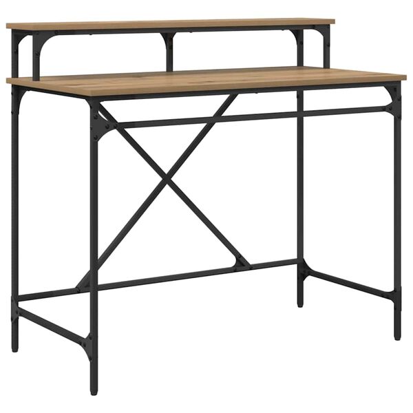 vidaXL Stalas Amatininkų ąžuolas 100 x 50 x 90 cm Apdirbta mediena