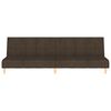 vidaXL Dvivietė sofa-lova, tamsiai rudos spalvos, audinys