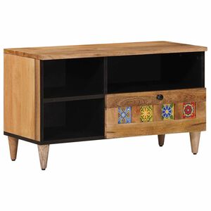 vidaXL Televizoriaus spintelė su stalčių Natūrali 80 x 33 x 46 cm