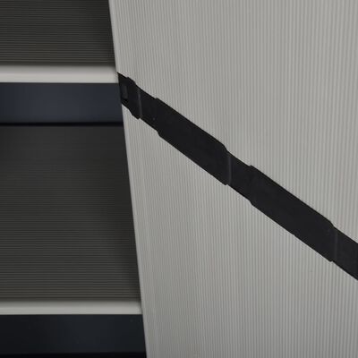 vidaXL Sodo spintelė su 3 lentynomis, pilka ir juoda, 68x40x168cm
