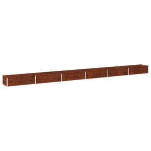 vidaXL Pakelta sodo lova Rūdijanti 480 x 40 x 24 cm kartonas