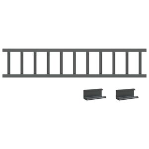 vidaXL Stogo sniego sargas Antracitas 100 x 2,5 x 20 cm Plienas