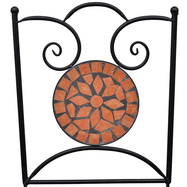 vidaXL Sulankstomos bistro kėdės, 2 vnt., keramika, terakota