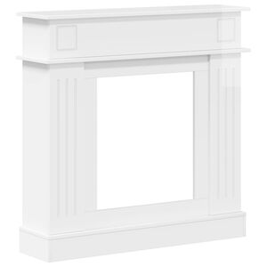 vidaXL Židinio rėmas Itin blizgi balta 102 x 26 x 100 cm